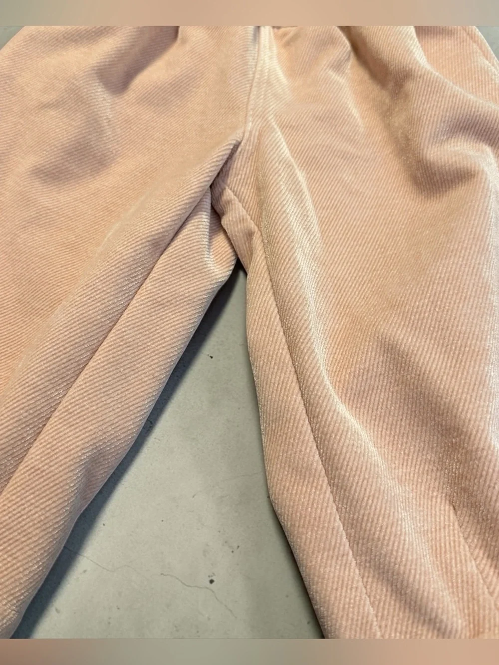 New!!   Zara Peach Super Soft Plush Corduroy Pull-On Joggers